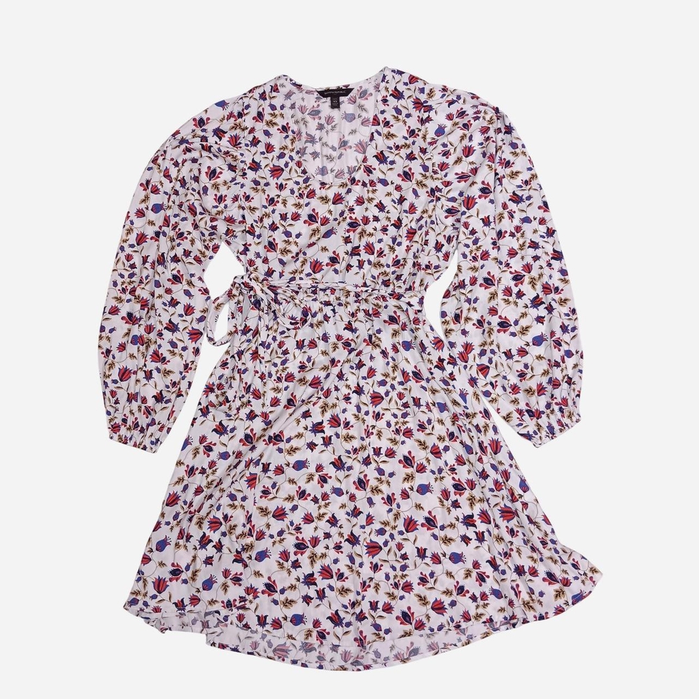 Banana Republic Floral Mini Dress in White